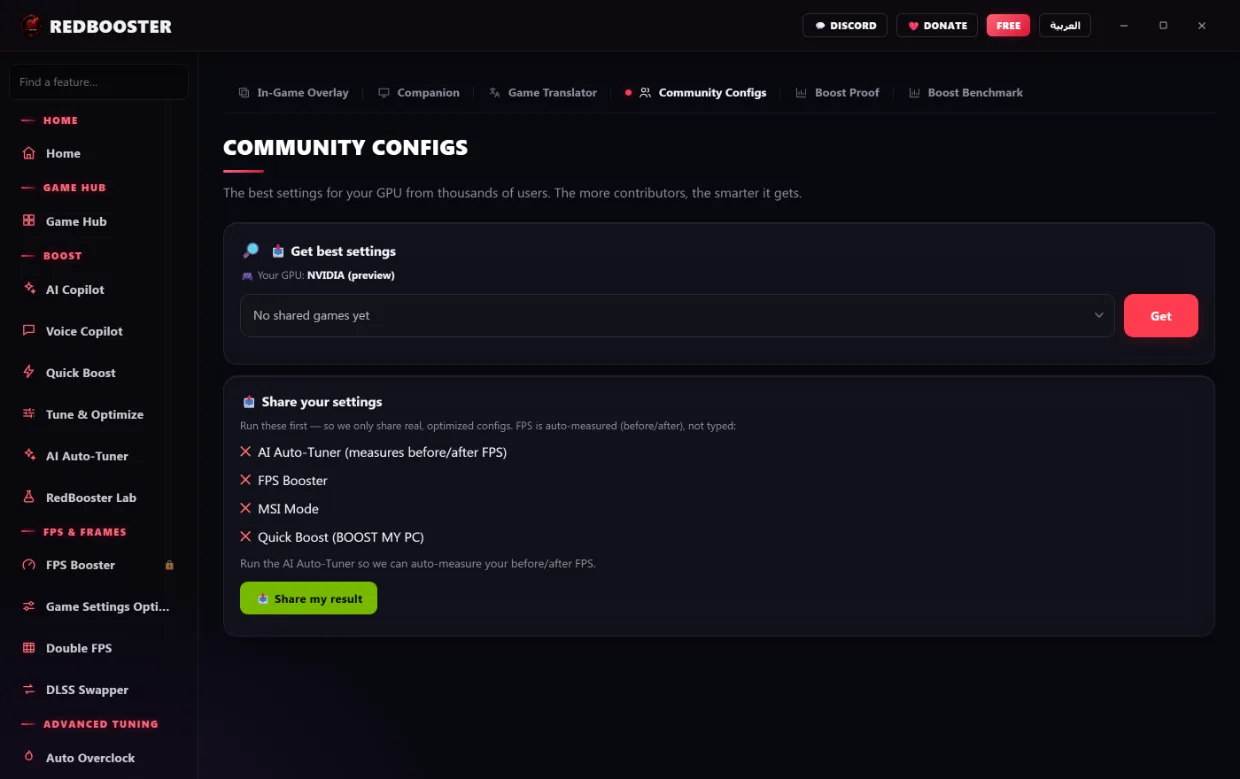Community Configs inside RedBooster.
